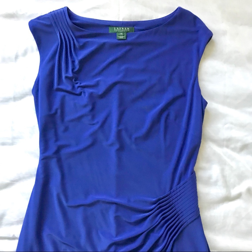Lauren Ralph Lauren - Sleeveless Jersey Dress - Royal Blue - Sz 10